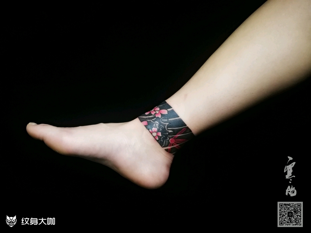 脚环遮盖_纹身图案手稿图片_寒焰的纹身作品集