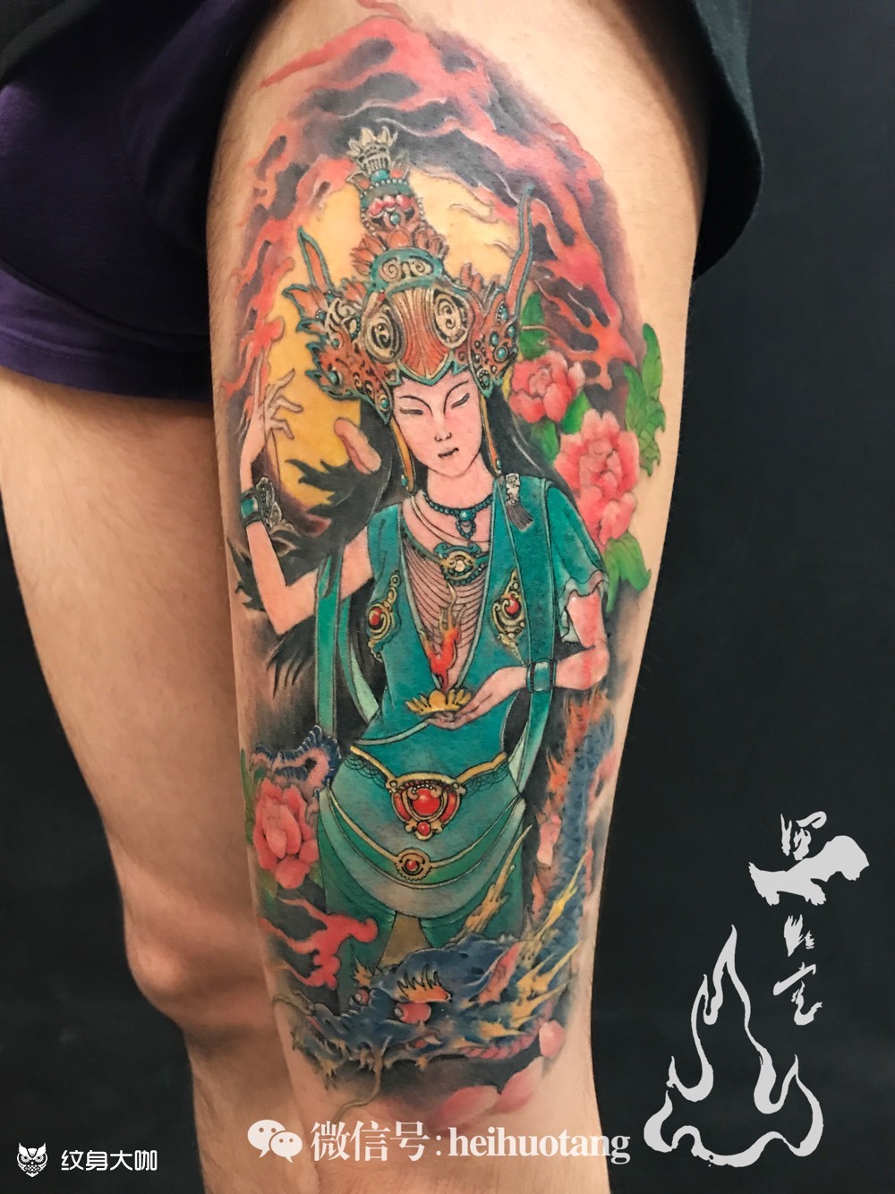 度母_纹身图案手稿图片_黑火堂的纹身作品集