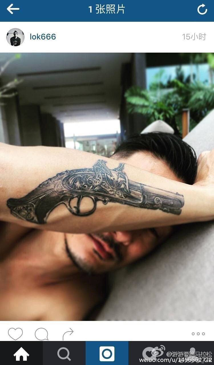 想纹:手枪部位:小手臂预算_纹身吧社区 - 纹身大咖