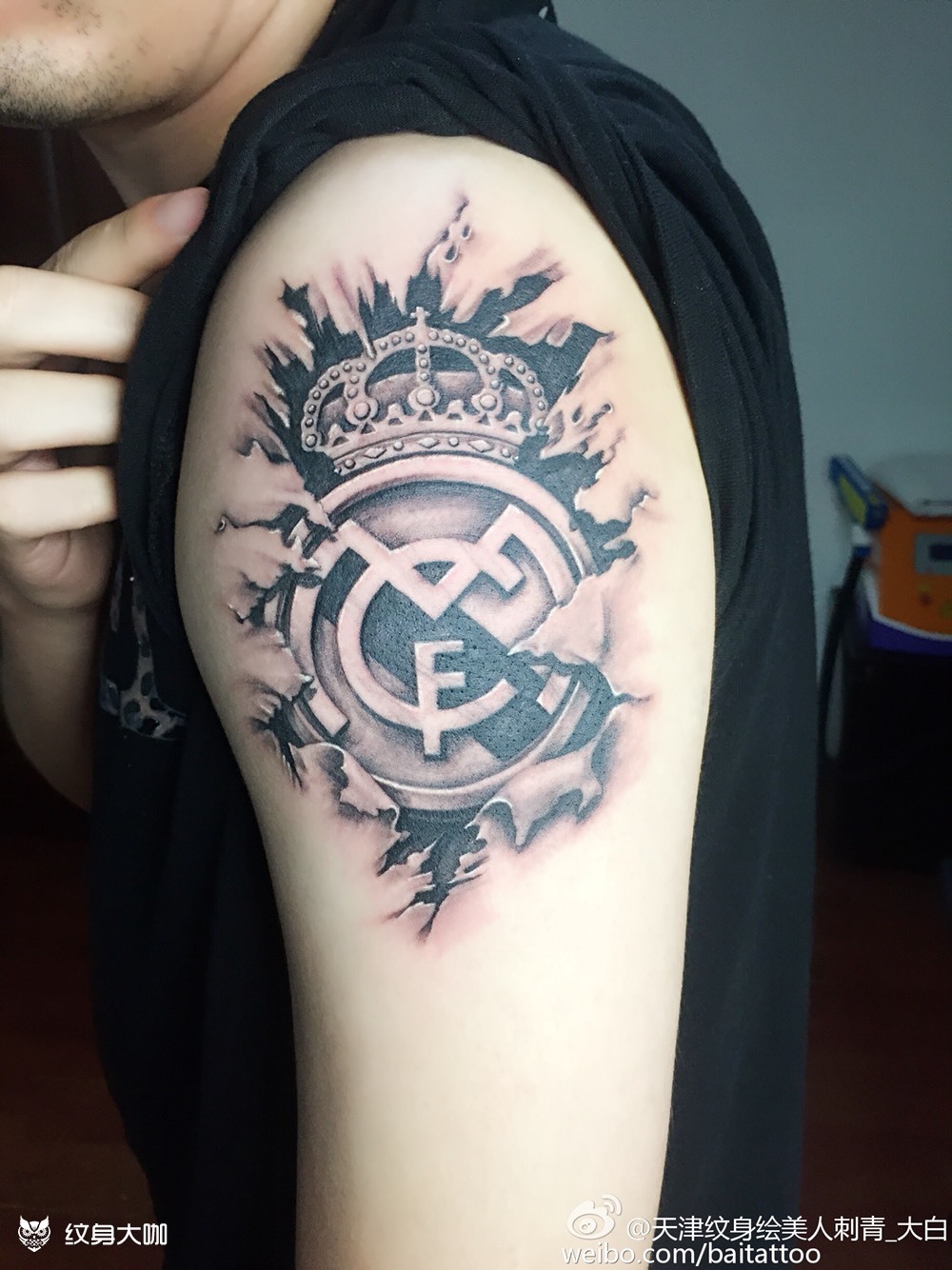 皇家马德里_纹身图案手稿图片_白强的纹身作品集