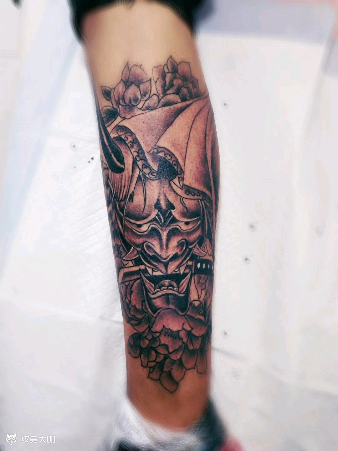 顾客自带图案小腿班诺完成