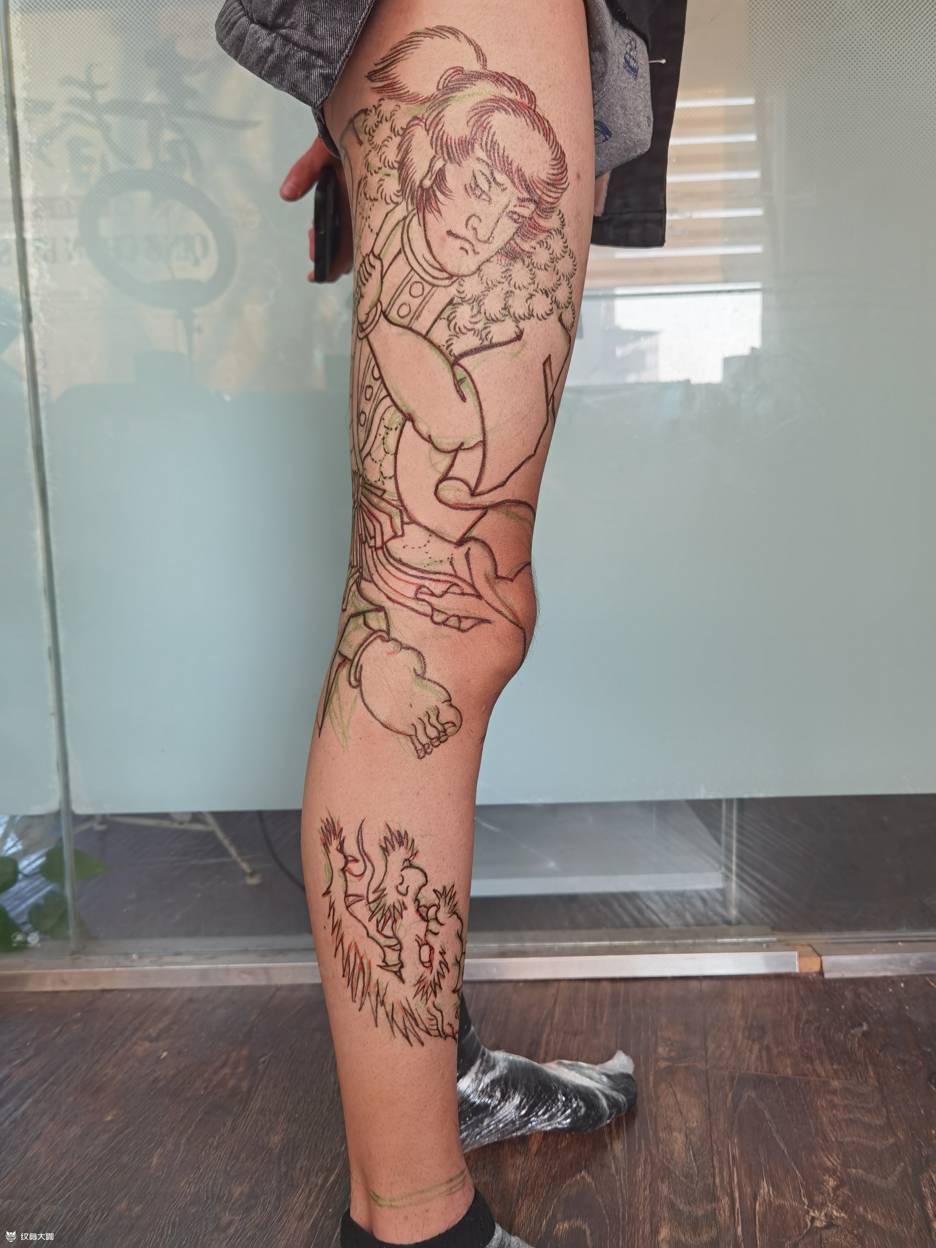 花腿云龙九郎,杀青总耗时6_纹身吧社区 - 纹身大咖