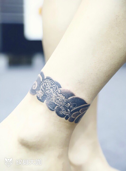 脚环_纹身图案手稿图片_龙颜婷婷的纹身作品集