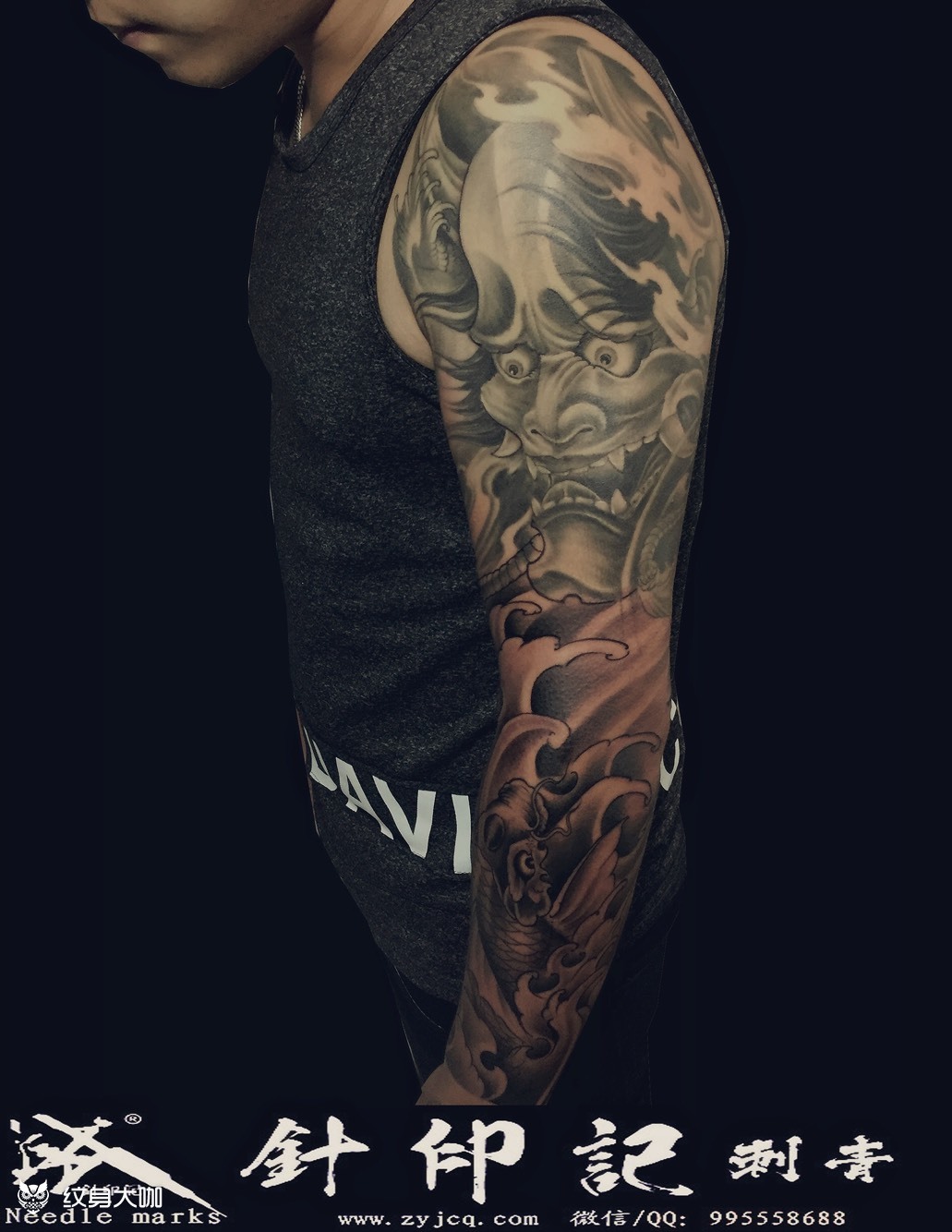 花臂_纹身图案手稿图片_胡宇的纹身作品集