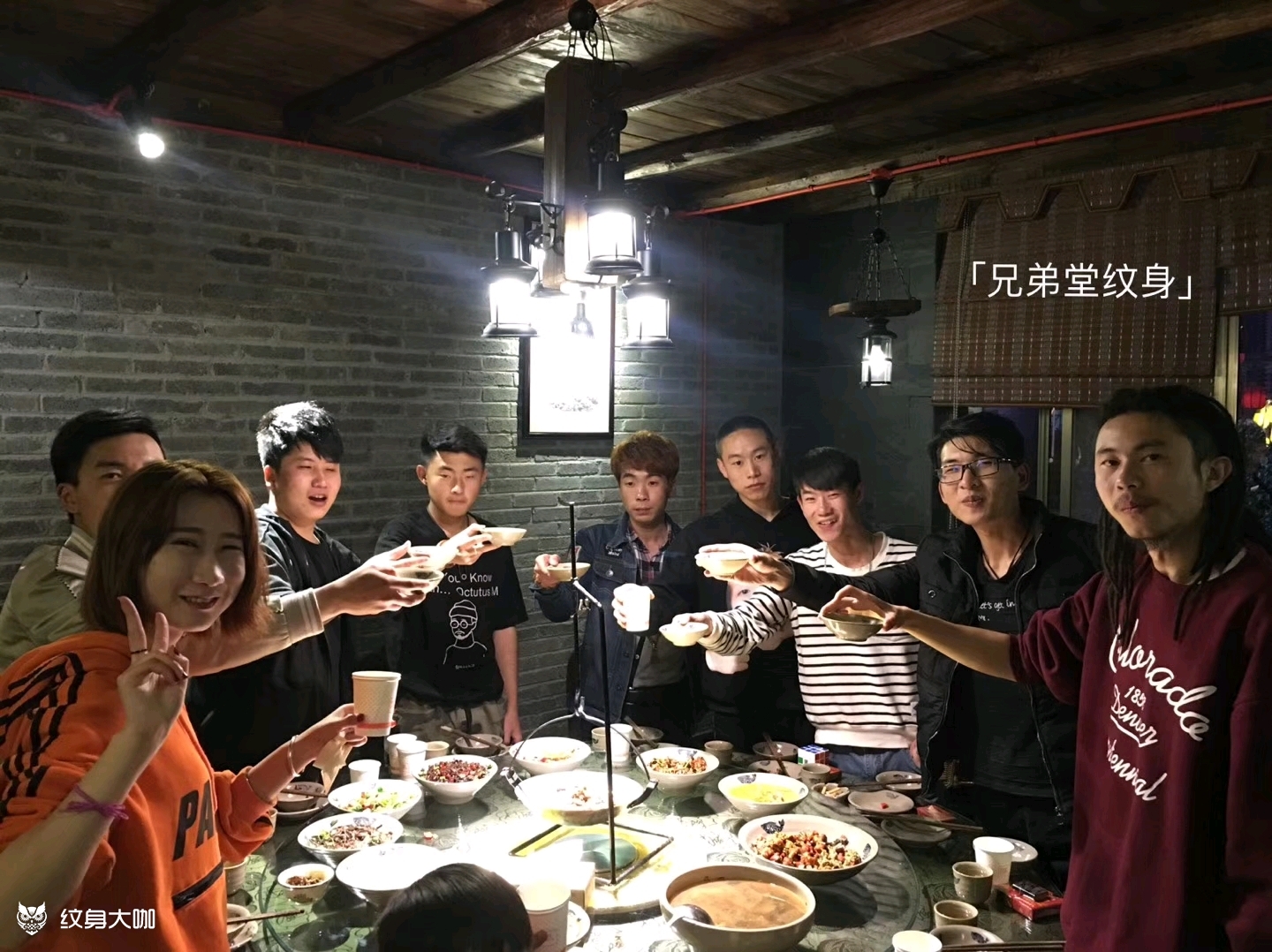 兄弟堂家族成员聚会_纹身图案手稿图片_耿震的纹身作品集