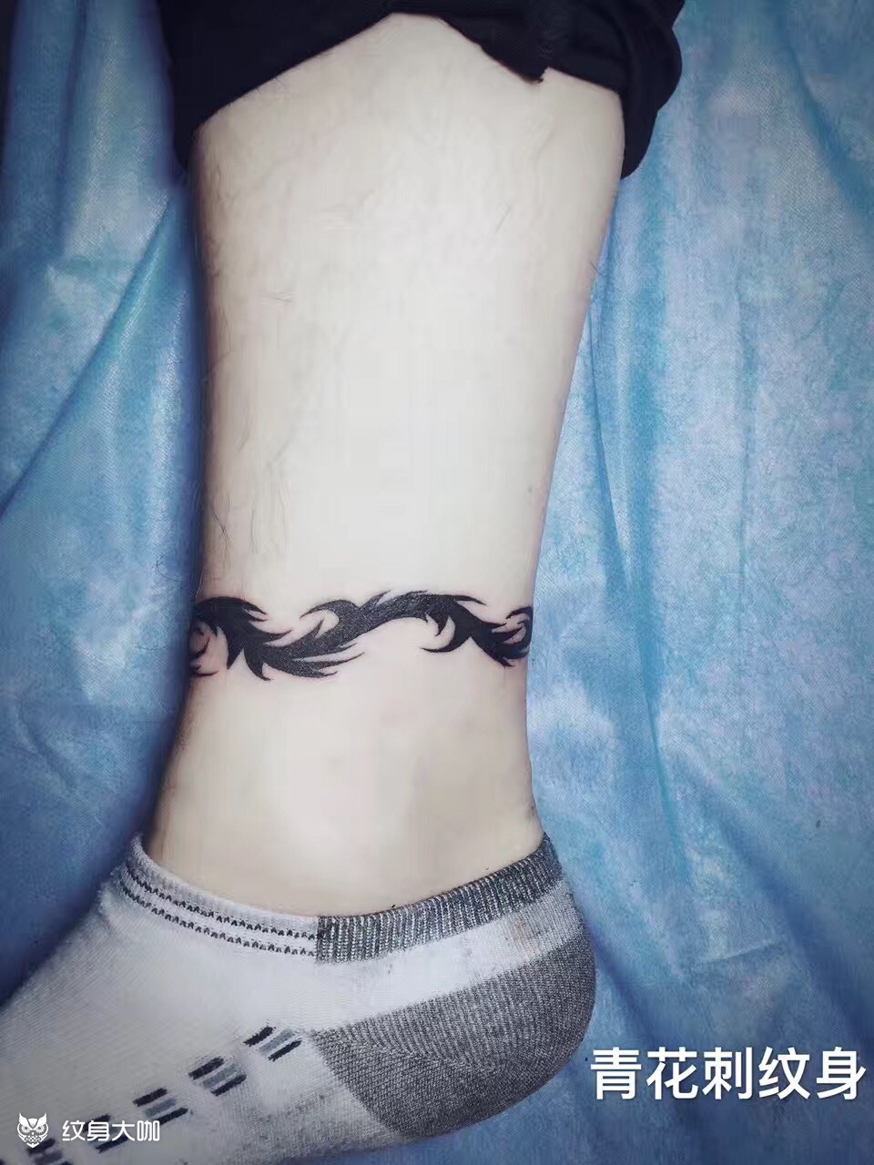 脚环_纹身图案手稿图片_青花刺的纹身作品集