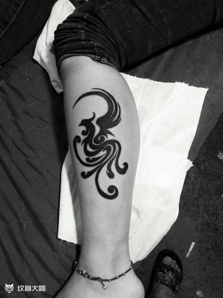 凤凰图腾_纹身图案手稿图片_南昌刺墨的纹身作品集