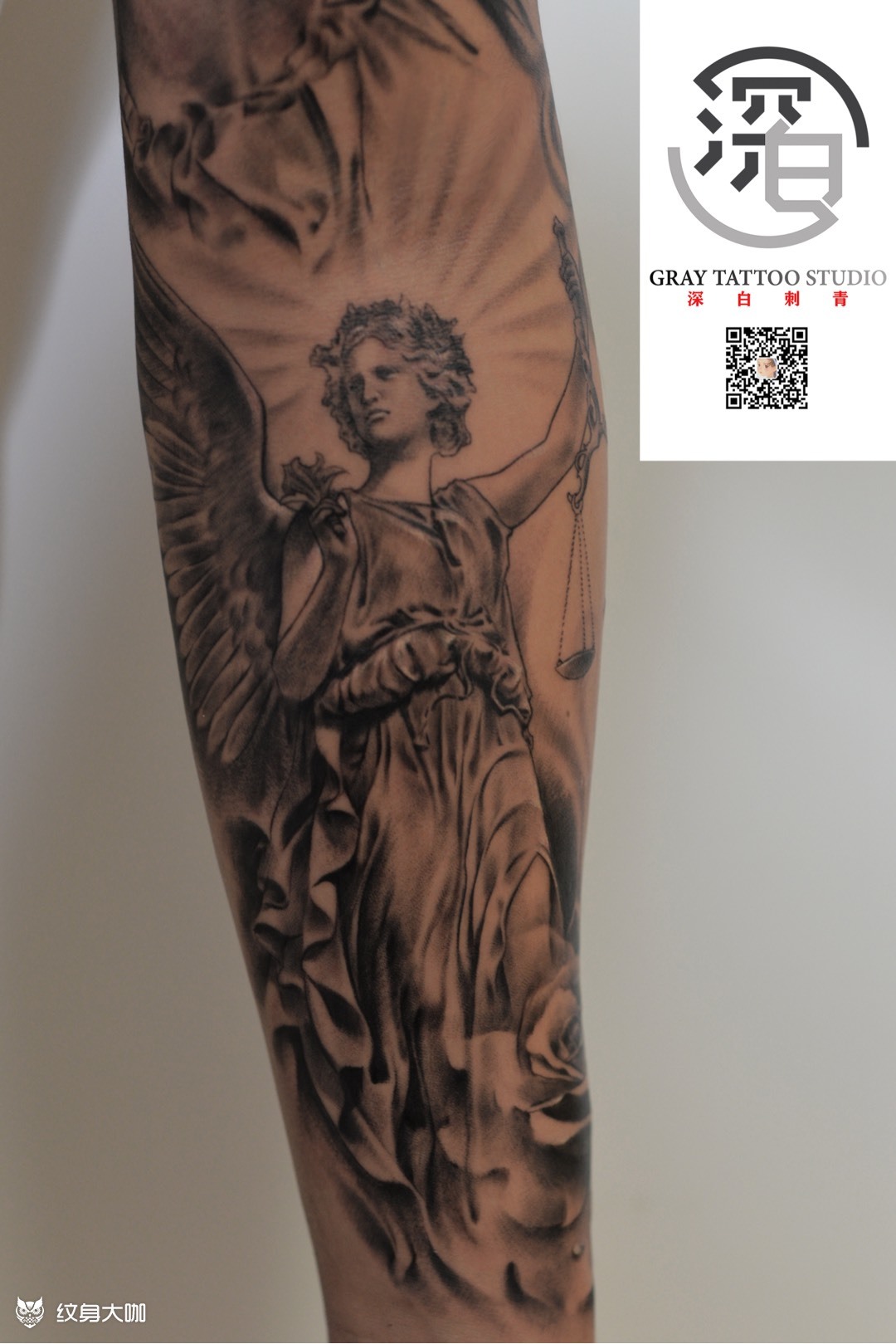 正义女神2_纹身图案手稿图片_镯镯的纹身作品集