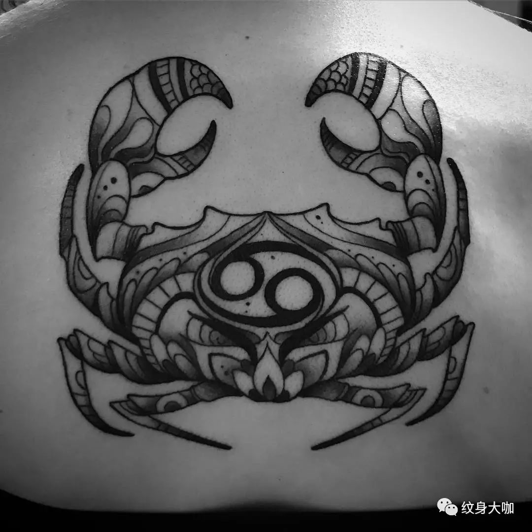 纹身图案素材第408期:十二星座—巨蟹座