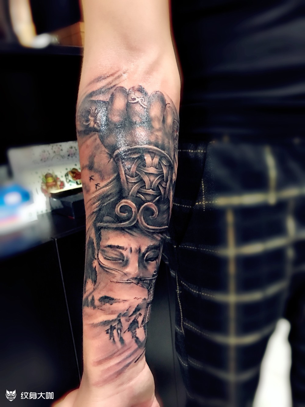 小臂 至尊宝_纹身图案手稿图片_洪生的纹身作品集