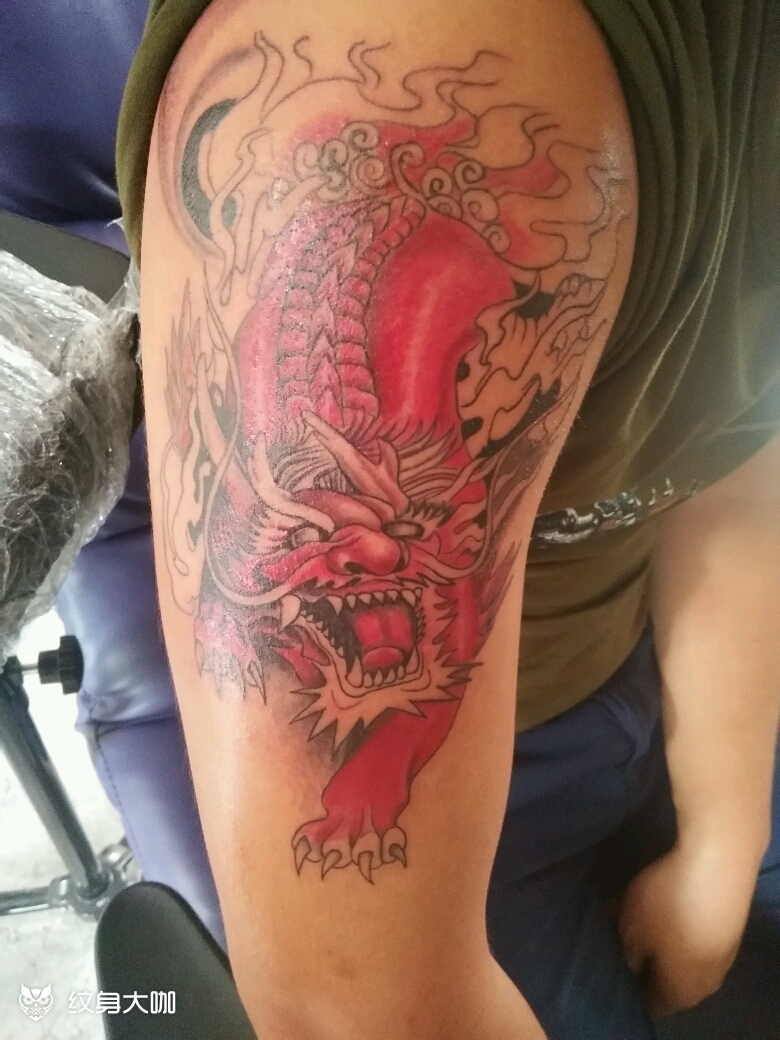麒麟作品完成_纹身图案手稿图片_大圣的纹身作品集