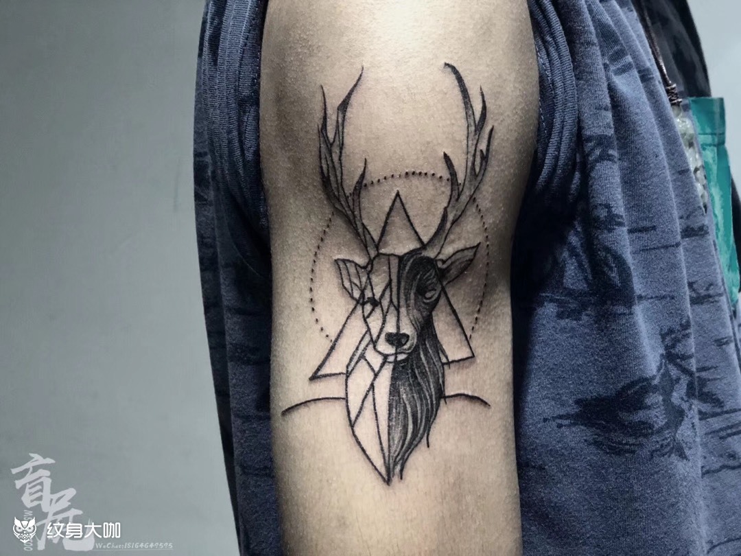 麋鹿_纹身图案手稿图片_ 盲尸的纹身作品集