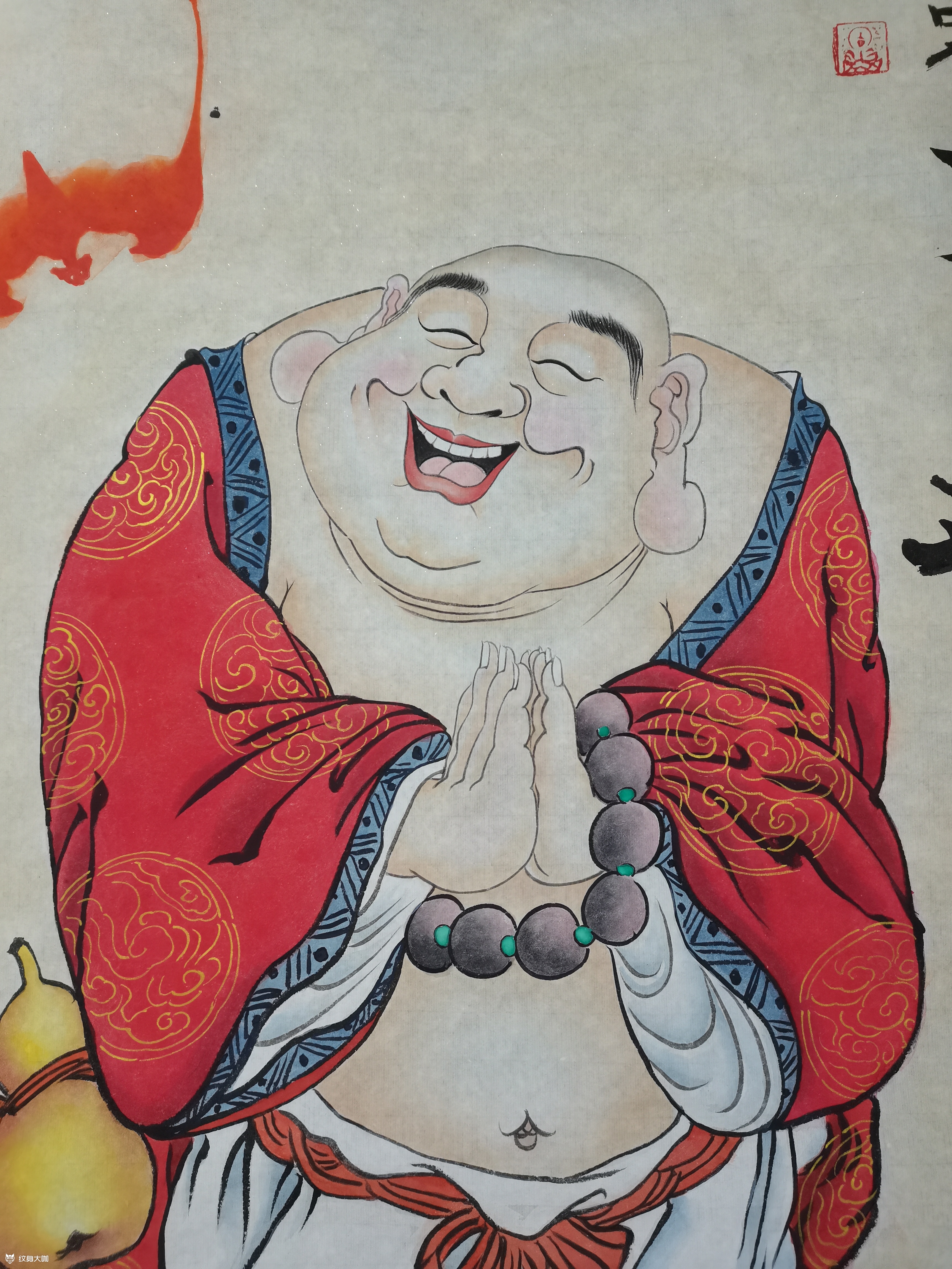 弥勒佛_纹身图案手稿图片_diaolong刺客的纹身作品集