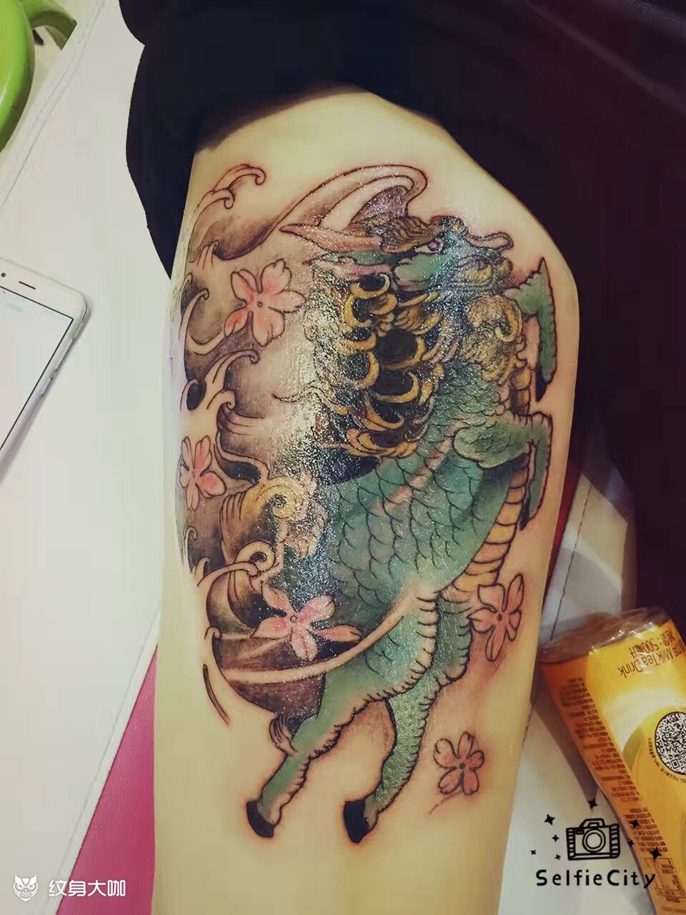 彩色麒麟_纹身图案手稿图片_樊腾的纹身作品集