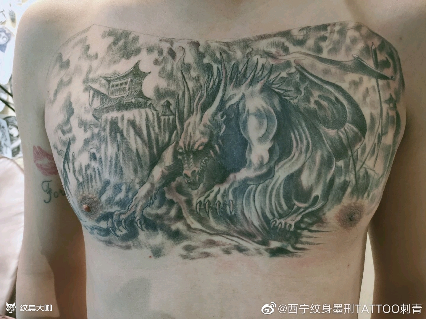 未完(饕餮出征)_纹身图案手稿图片_墨刑的纹身作品集