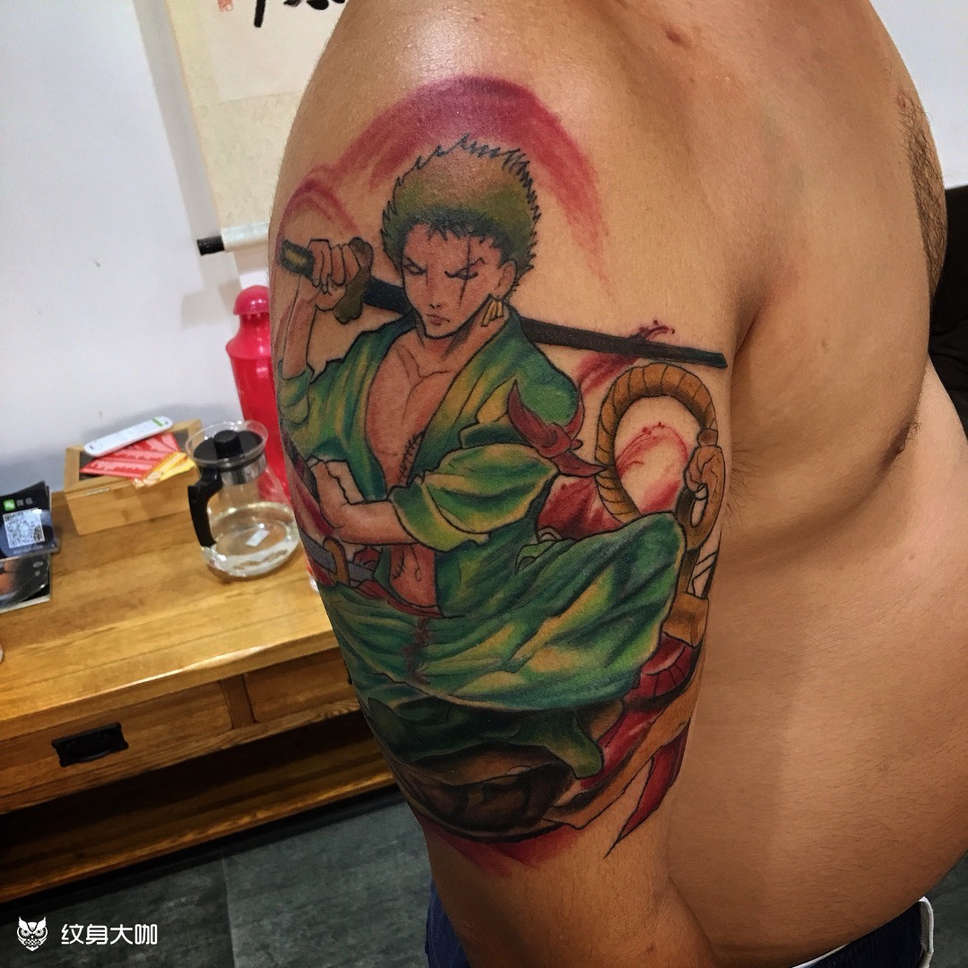 索隆_纹身图案手稿图片_dawn的纹身作品集