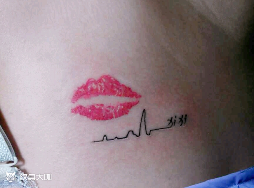 唇印_纹身图案手稿图片_杨坤的纹身作品集