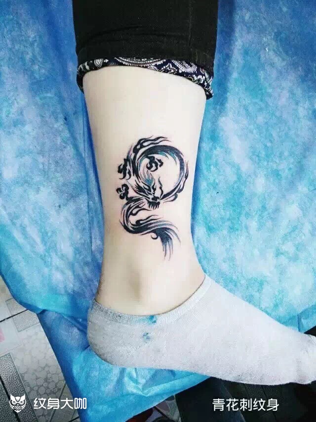 图腾龙_纹身图案手稿图片_青花刺的纹身作品集