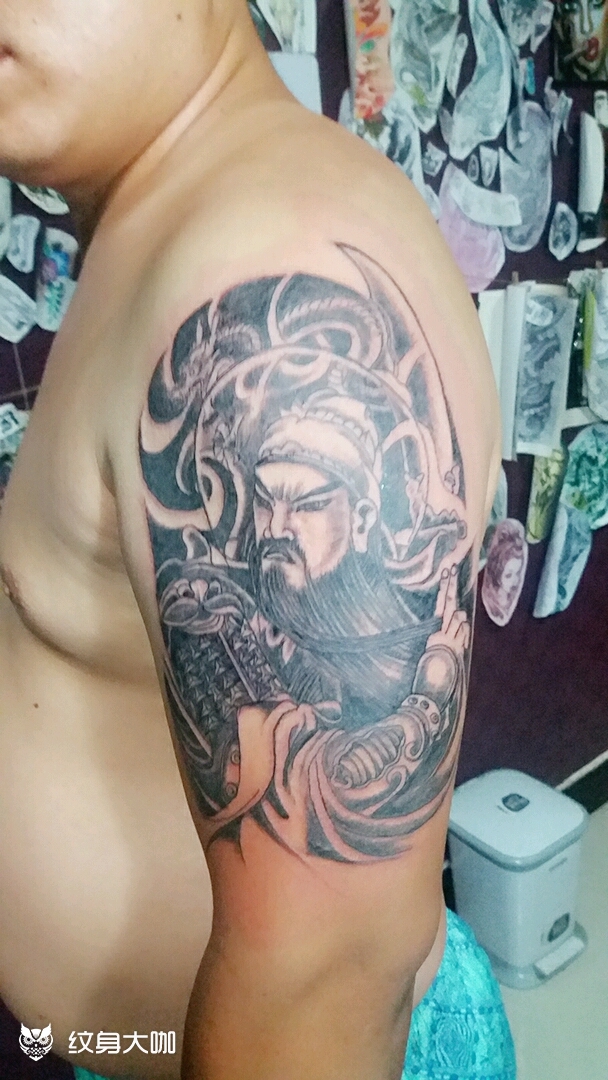 关公_纹身图案手稿图片_鱼刺tattoo的纹身作品集