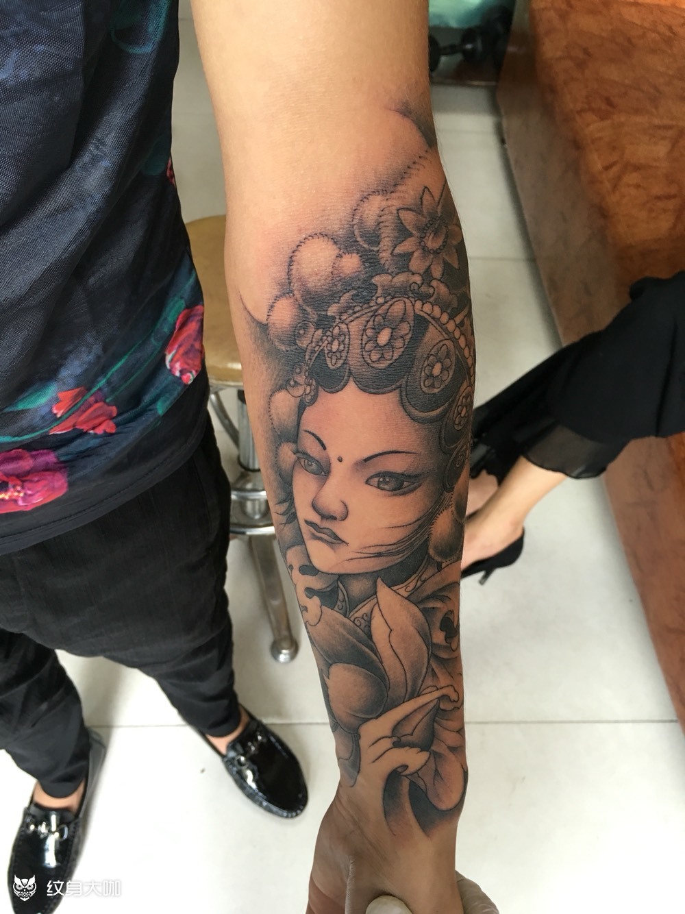 小臂花旦_纹身图案手稿图片_焦科的纹身作品集