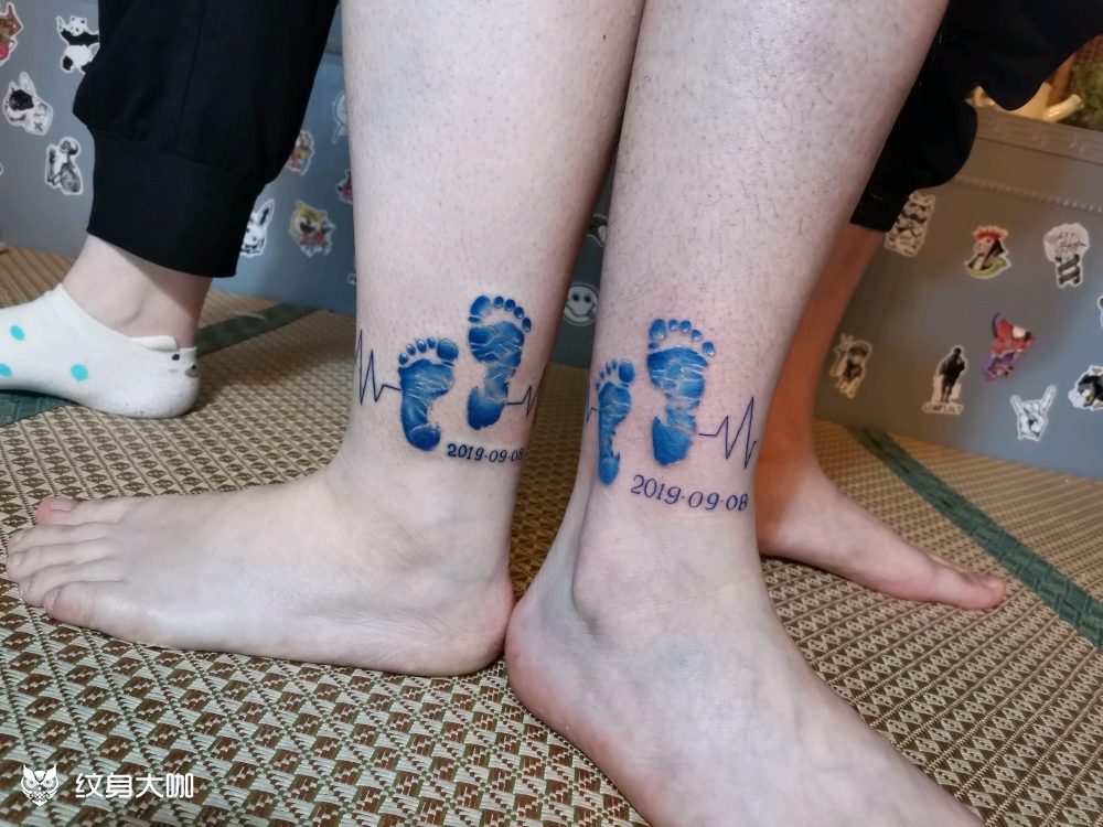 宝宝脚印_纹身图案手稿图片_@男姐的纹身作品集