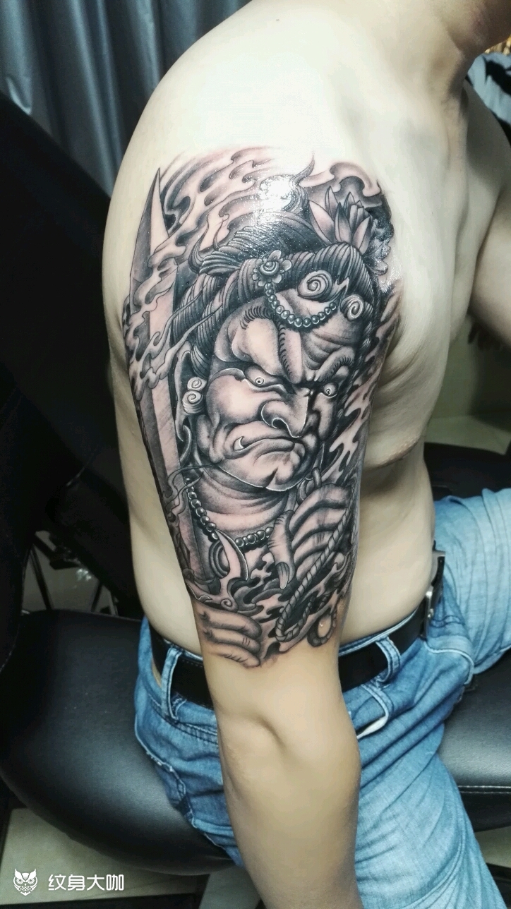 不动明王_纹身图案手稿图片_蔡日松的纹身作品集