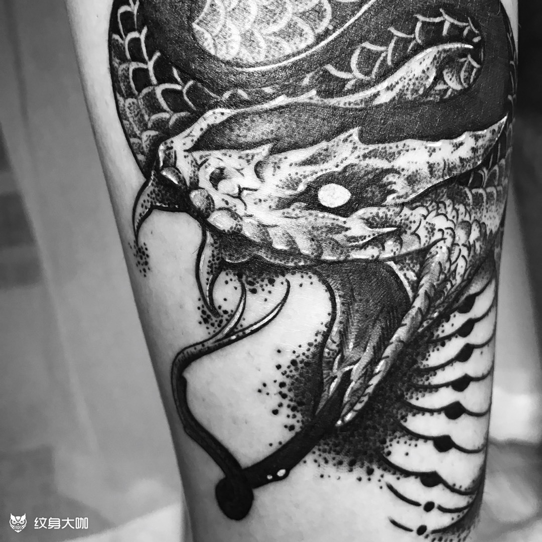 暗黑系 ·蛇·_纹身图案手稿图片_希希的纹身作品集