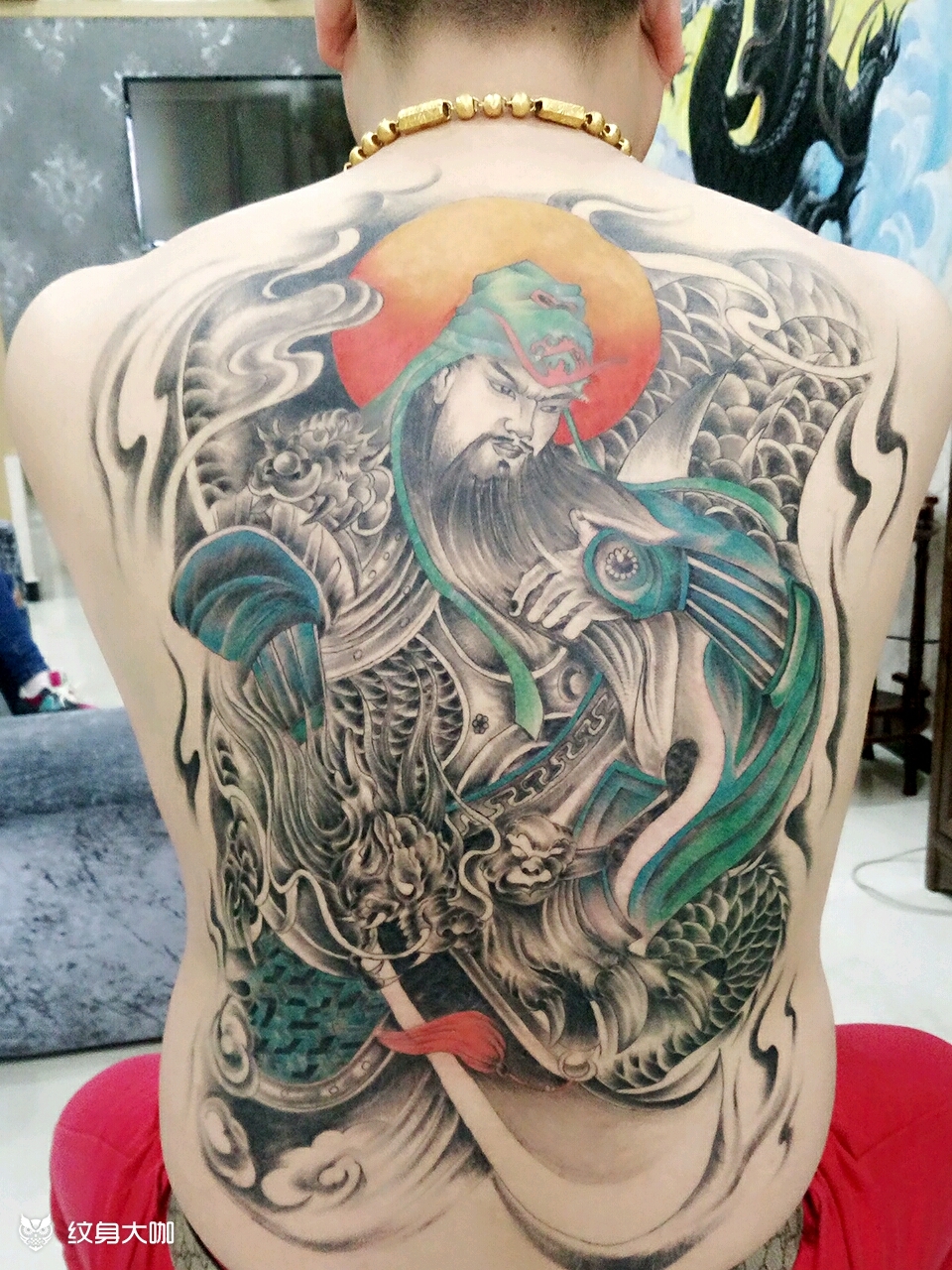 武财神关老爷_纹身图案手稿图片_勇哥的纹身作品集