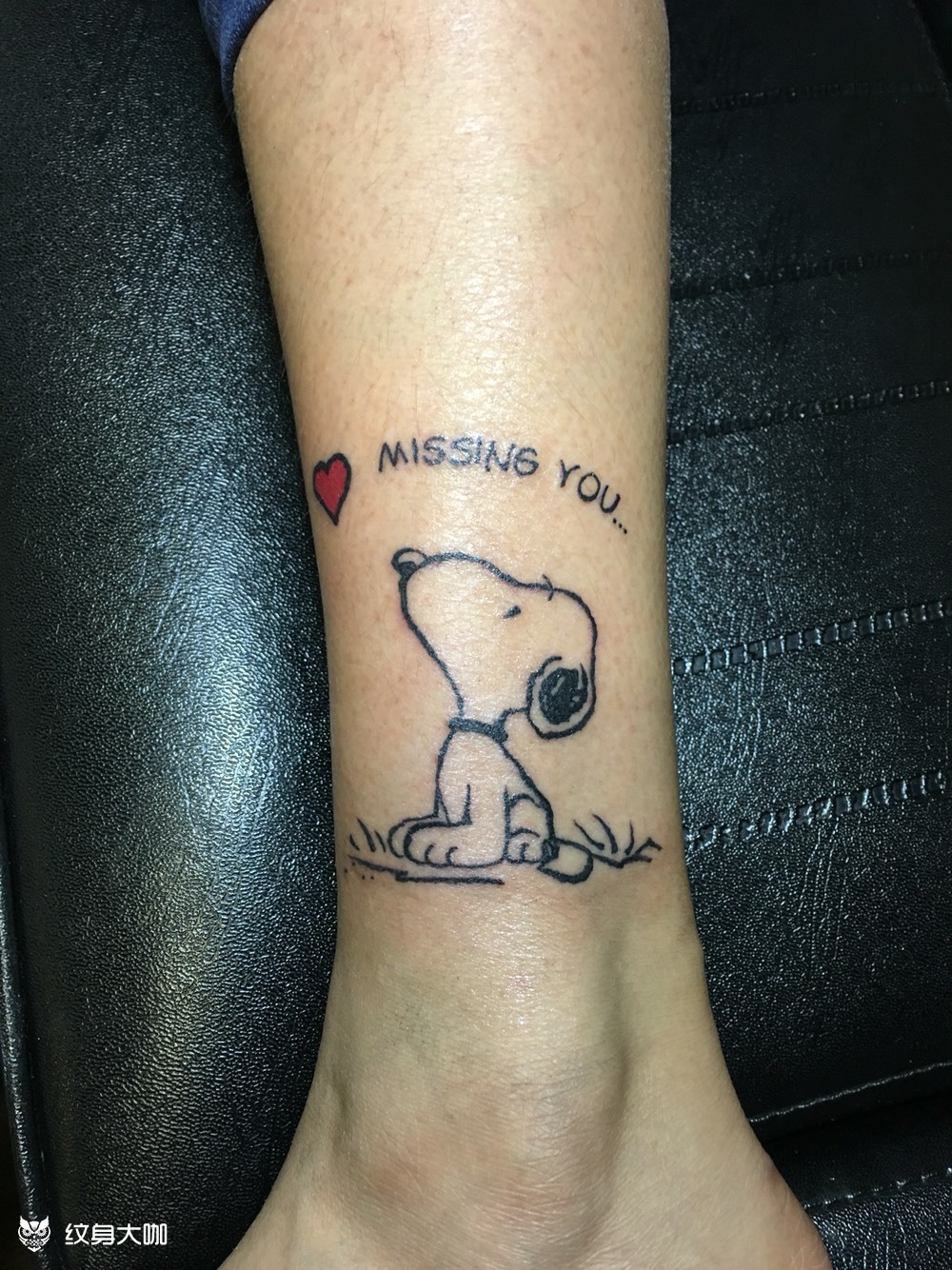 史努比_纹身图案手稿图片_老方的纹身作品集