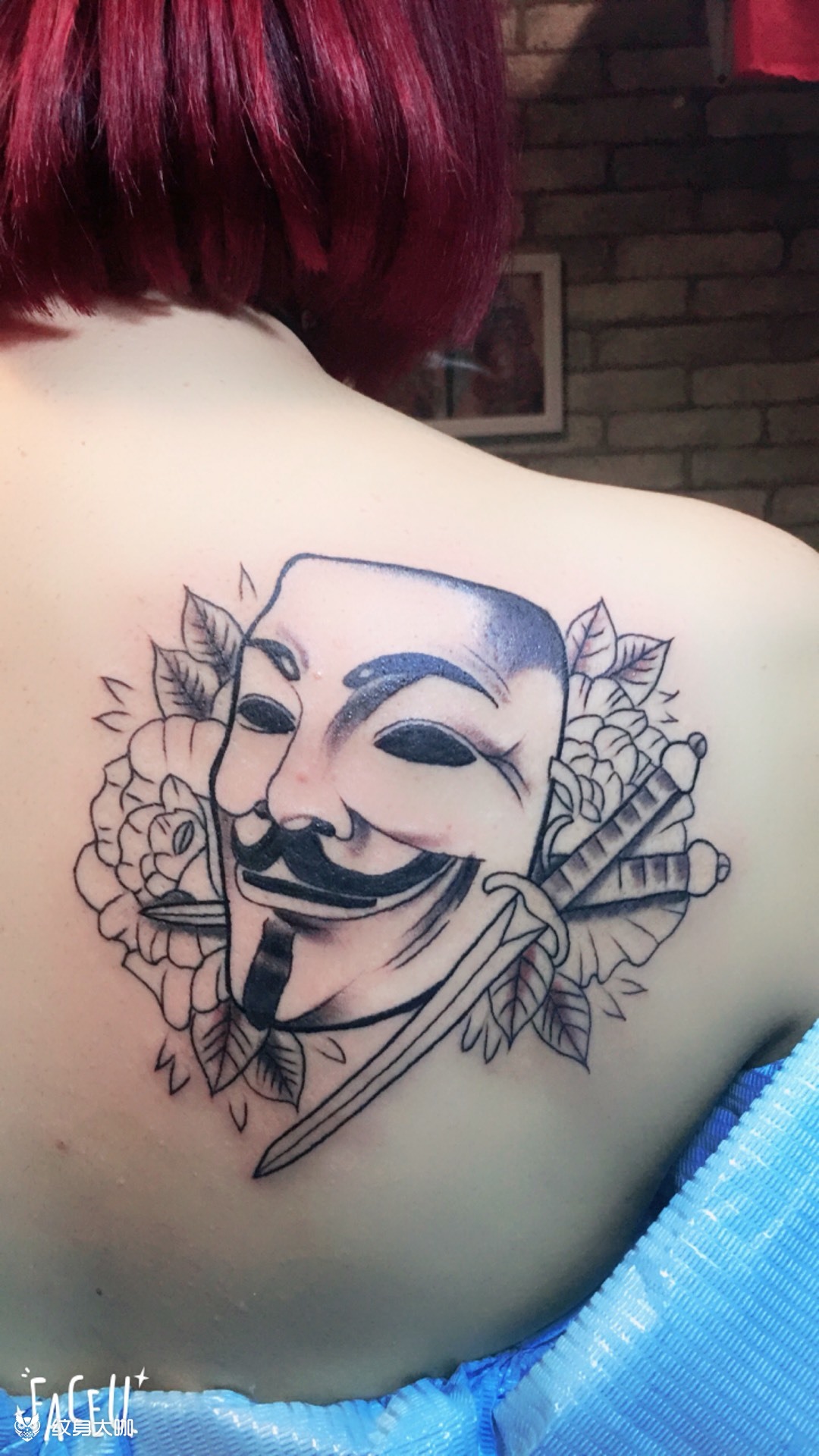 面具_纹身图案手稿图片_李超的纹身作品集