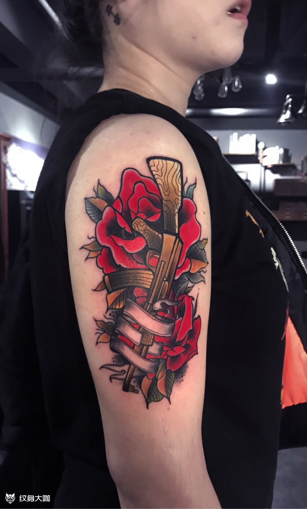 枪炮玫瑰_纹身图案手稿图片_行走的小白的纹身作品集