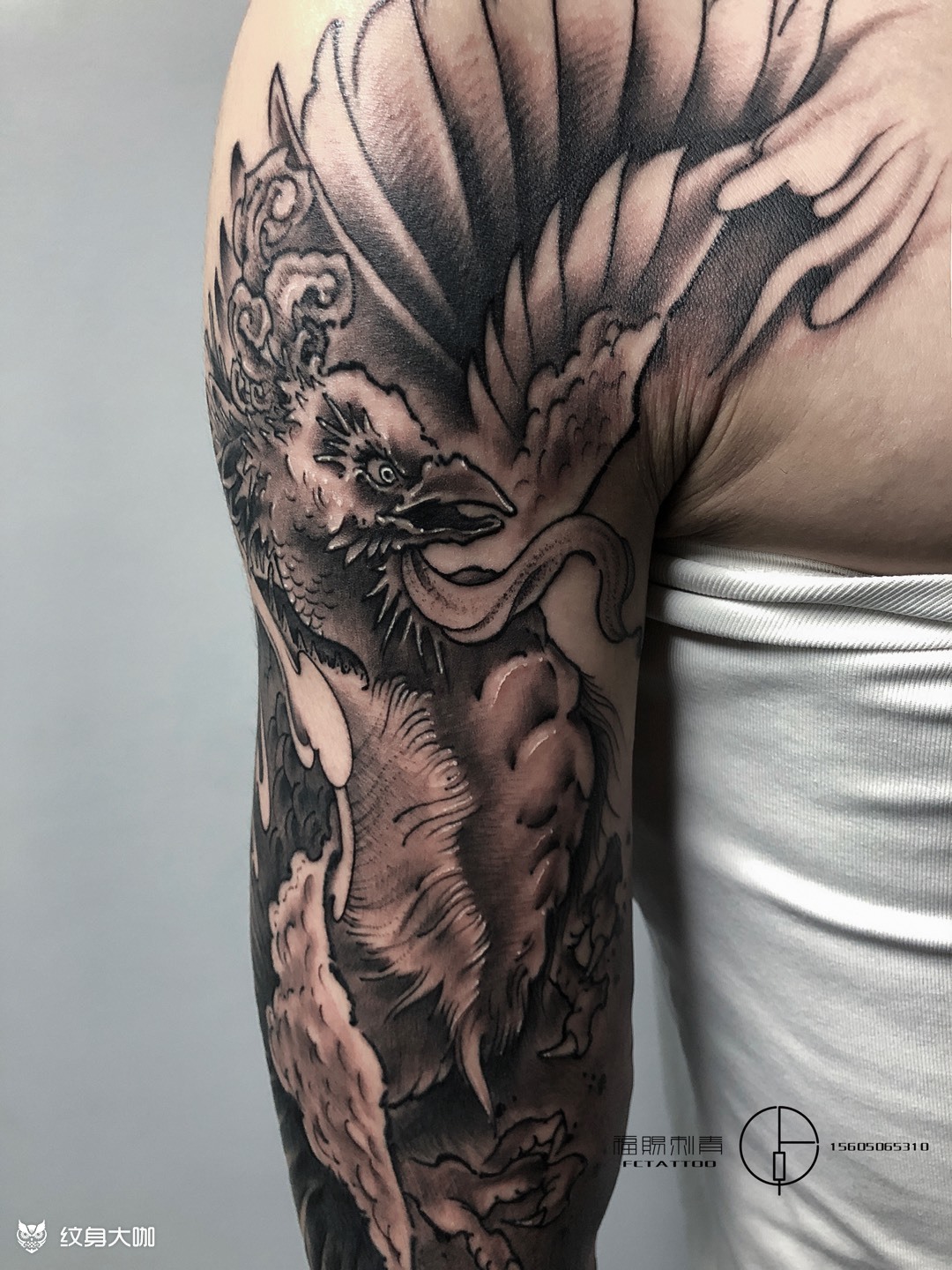 凤凰_纹身图案手稿图片_洪佳福的纹身作品集