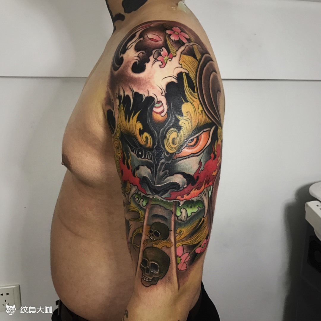 大黑天_纹身图案手稿图片_ 山远的纹身作品集