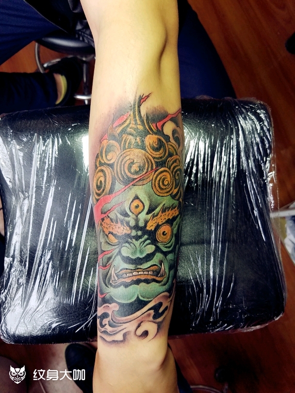 彩色大黑天_纹身图案手稿图片_一只塔兔的纹身作品集