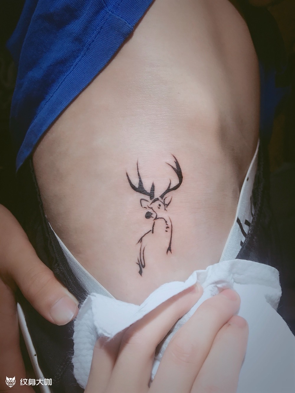 麋鹿_纹身图案手稿图片_summer的纹身作品集