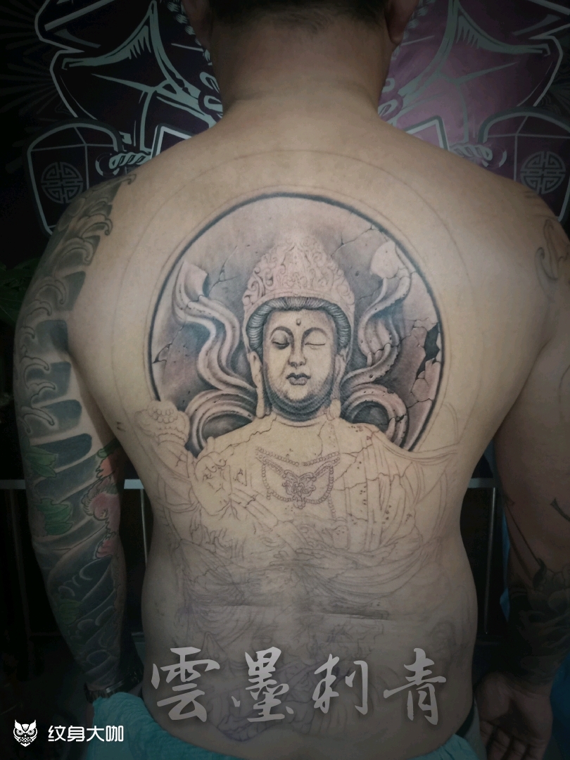 普贤菩萨_纹身图案手稿图片_云墨刺青的纹身作品集