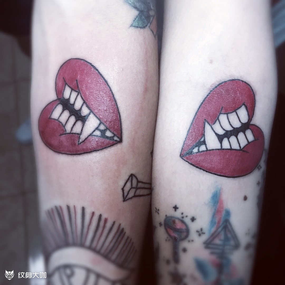 old school嘴唇_纹身图案手稿图片_姜佬的纹身作品集