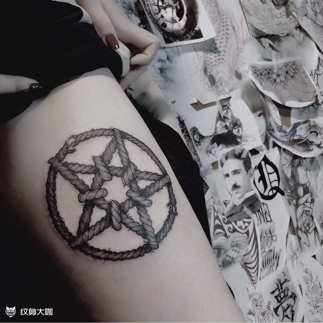 麻绳_纹身图案手稿图片_么远的纹身作品集