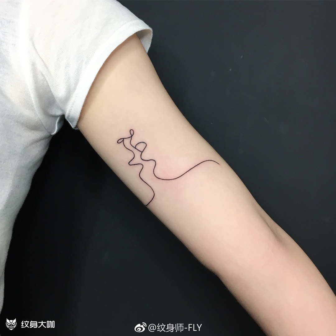 线条侧脸_纹身图案手稿图片_fly的纹身作品集