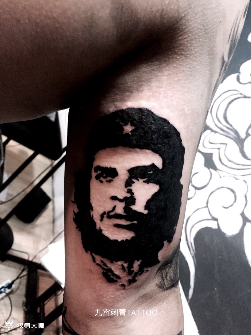 切格瓦拉_纹身图案手稿图片_张学文的纹身作品集