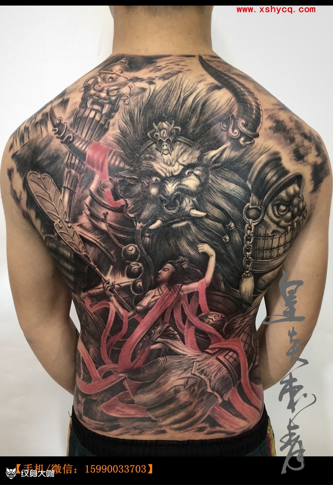 牛魔王_纹身图案手稿图片_樊红星的纹身作品集