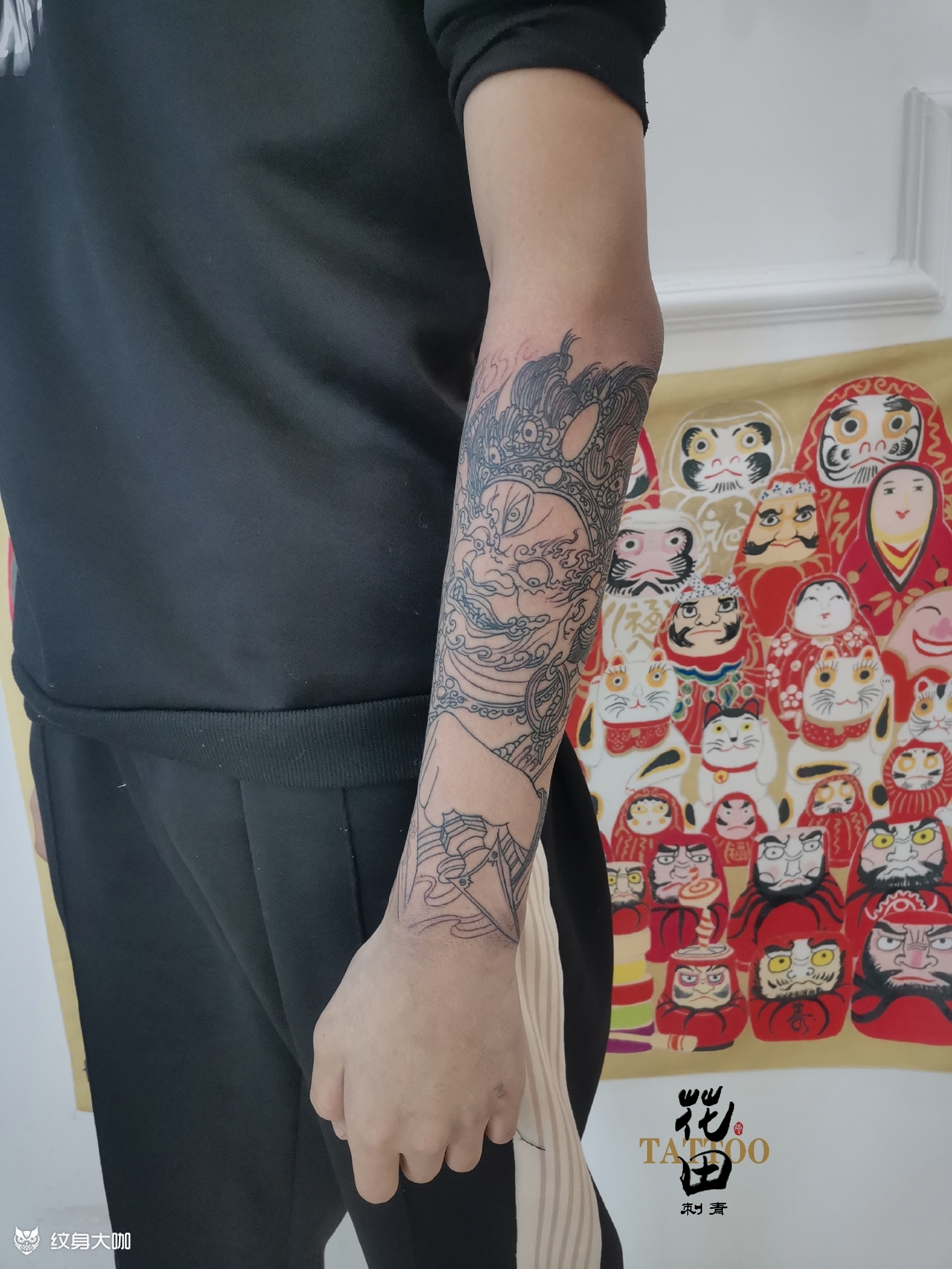 大黑天手臂_纹身图案手稿图片_李云的纹身作品集