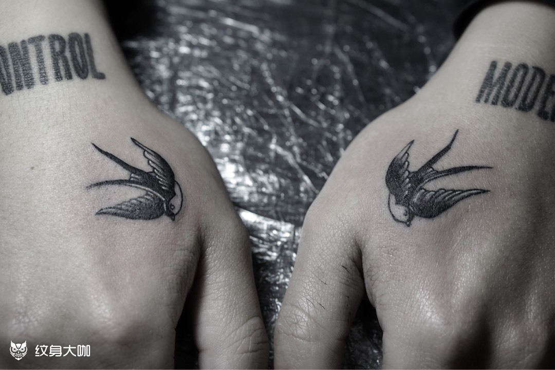 海燕_纹身图案手稿图片_二喜的纹身作品集