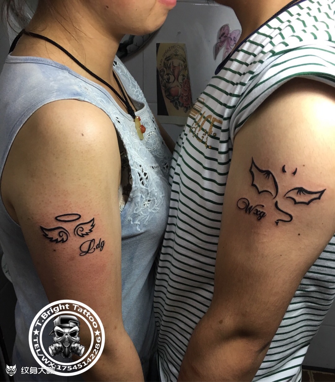 情侣小翅膀_纹身图案手稿图片_邹宏亮的纹身作品集