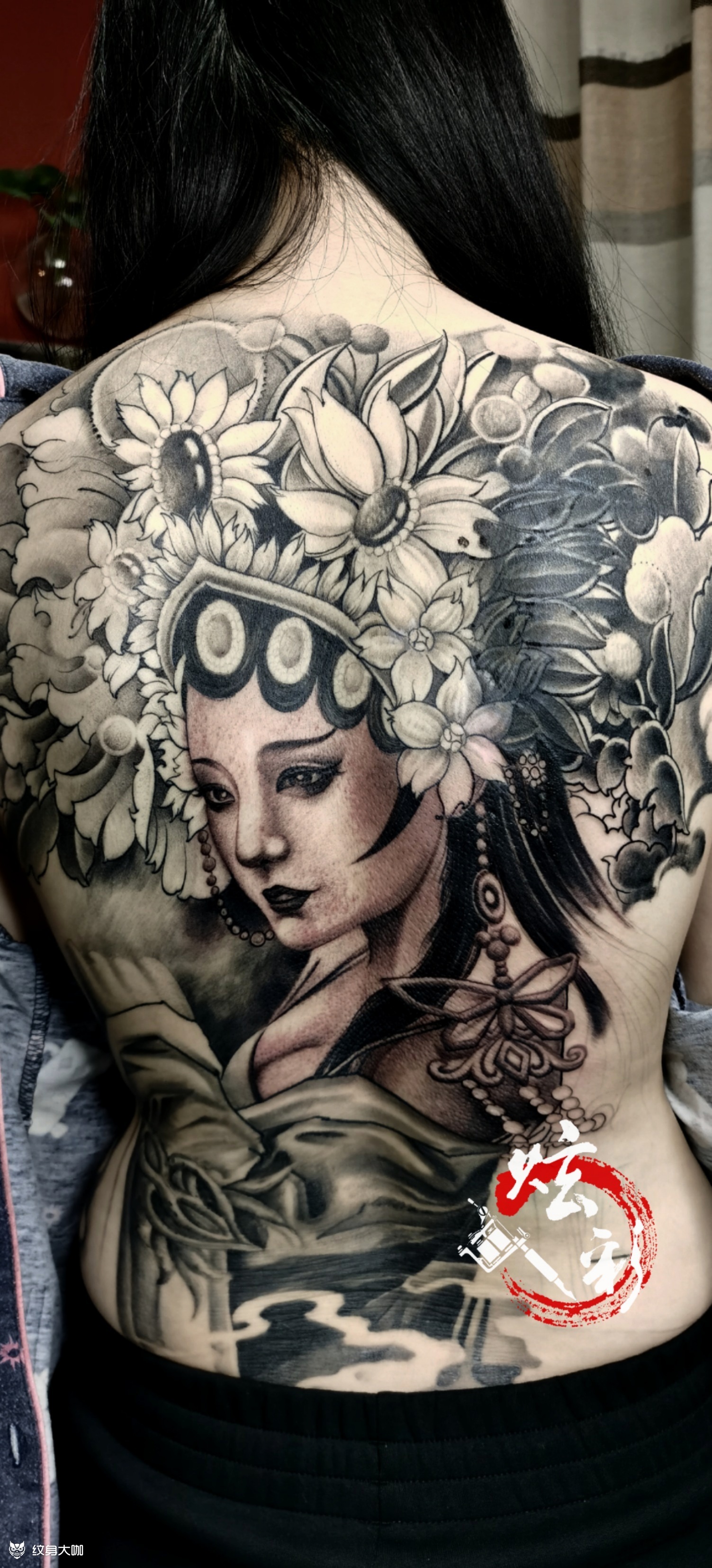 杨贵妃_纹身图案手稿图片_甄阳的纹身作品集