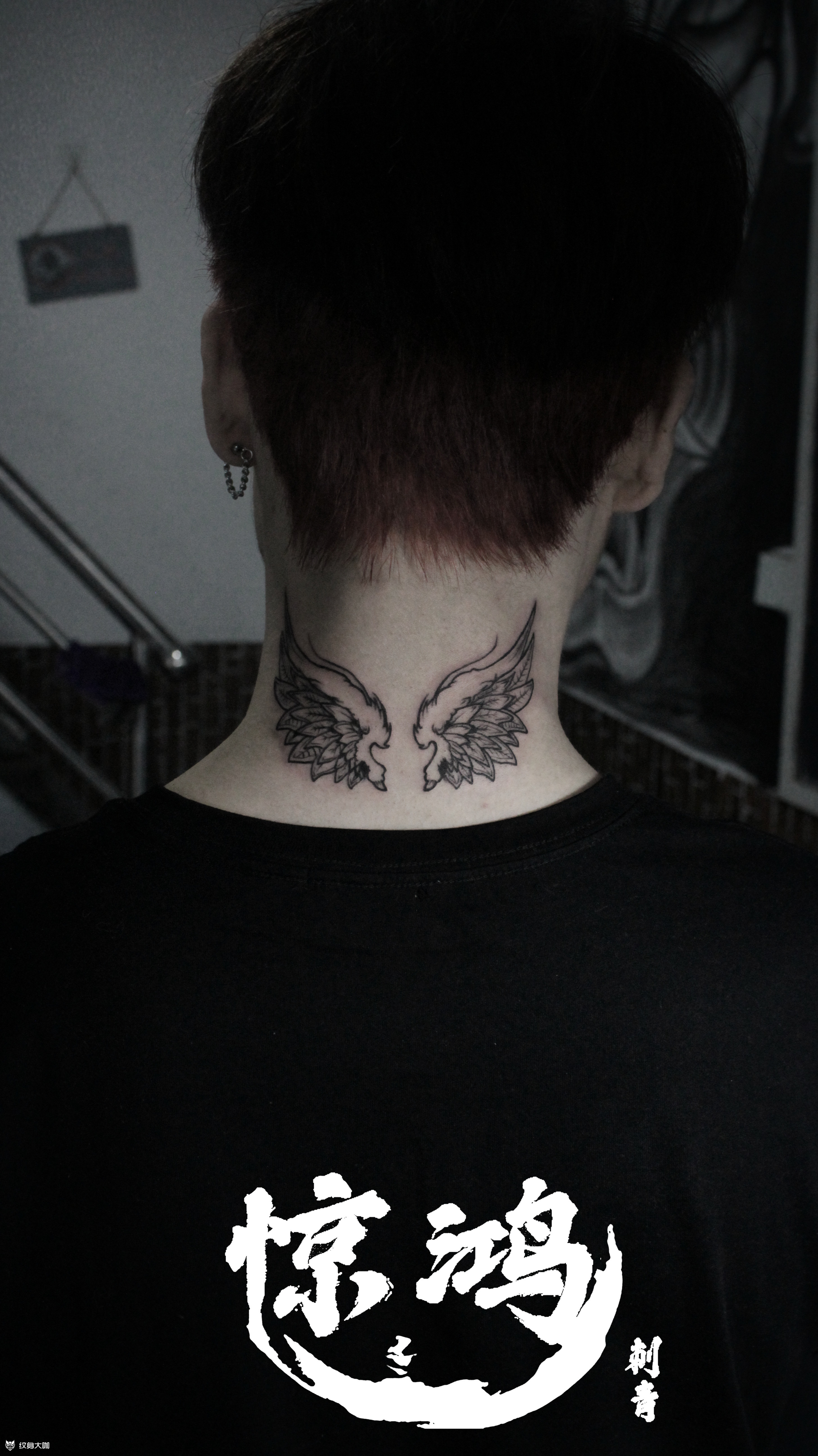 后脖子翅膀两侧会很酸爽,一个_纹身吧社区 - 纹身大咖