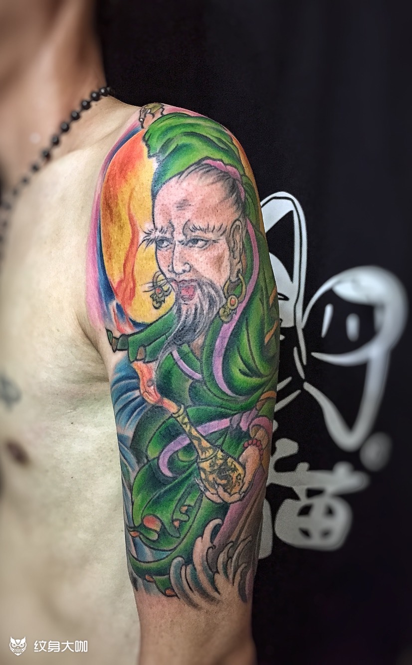 太上老君_纹身图案手稿图片_雕的纹身作品集