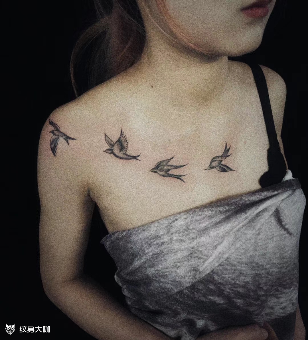 飞燕_纹身图案手稿图片_极一龙的纹身作品集