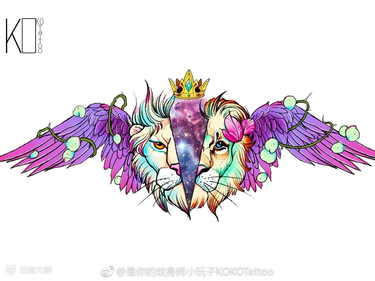 狮子花胸——遮盖 kokota_纹身吧社区 - 纹身大咖