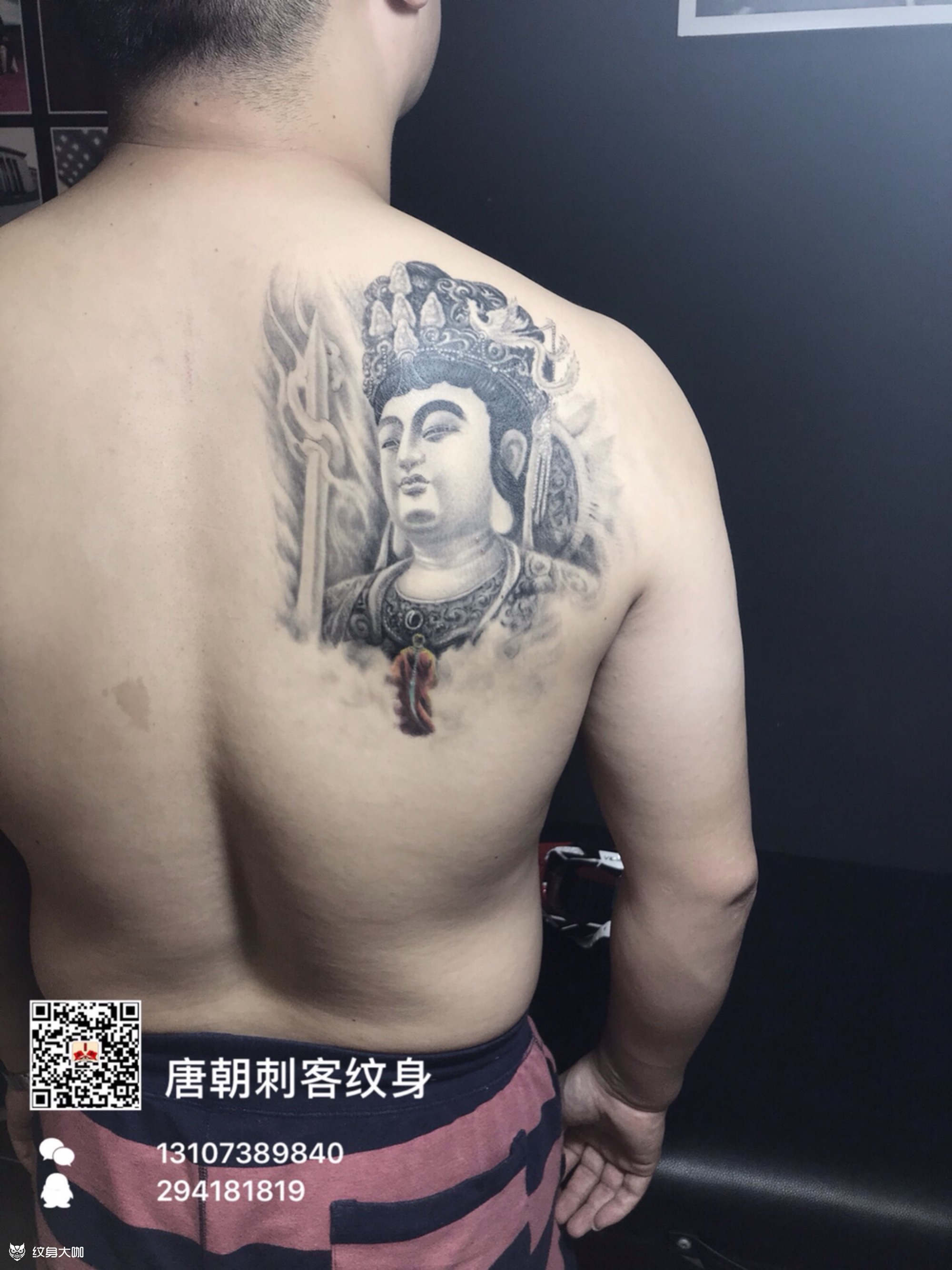 虚空藏菩萨_纹身图案手稿图片_张伟的纹身作品集